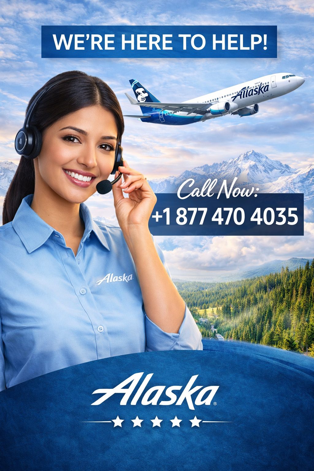 Alaska Airlines&reg; Customer Service Complete Guide = Step-by-Step Help &amp; Support 24/7 Alaska Airlines